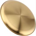12 Inch Large Brassl Plate, 30cm Round Dinner Pitoler Plates, Metal Salad Steak Plates Reusable Dinner Dish for Eating Serving Camping Outdoor BBQ Home Kitchen, Frosted Gold. 
