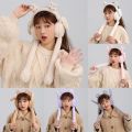 Plush Warm Earmuffs Cute Bunny Ears Headband Warm Tool Cold-proof Airbag Ear Bags Funny Toy Plush Earmuffs Girl. 