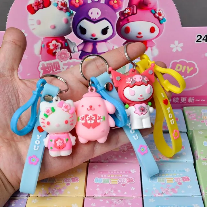 Origina%20Box%2024Pcs%20Hello%20Kitty%20Anime%20Action%20Figure%20Kuromi%20Melody%20Model%20Keychain%20Toys%20For%20Children's%20Gifts%20Pendant%20-%20Image%206
