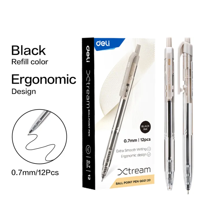 DELI%20Ballpoint%20Pen%200.7%20MM%20Office%20Ball%20Pens%2012PCS/Box%20Smoothing%20Writing%20Low%20Viscosity%20Ink%20Writing%20Pens%20Office%20Stationery%20Amour%20zii%20-%20Image%207