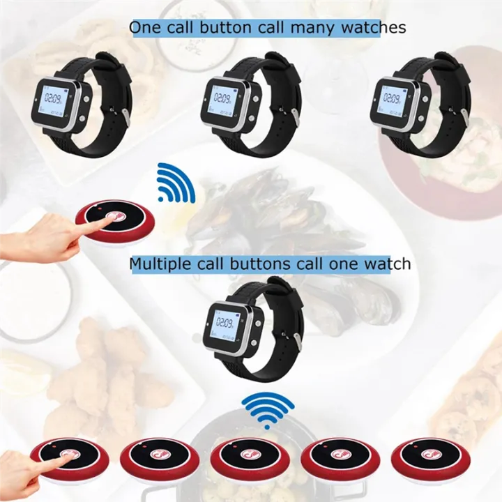 5Pcs%20Call%20Button%20Restaurant%20Pager%20Wireless%20Waiter%20Transmitter%20433MHz%20for%20Hookah%20Bar%20Cafe%20Customer%20Service%20Red%20B%20-%20Image%202