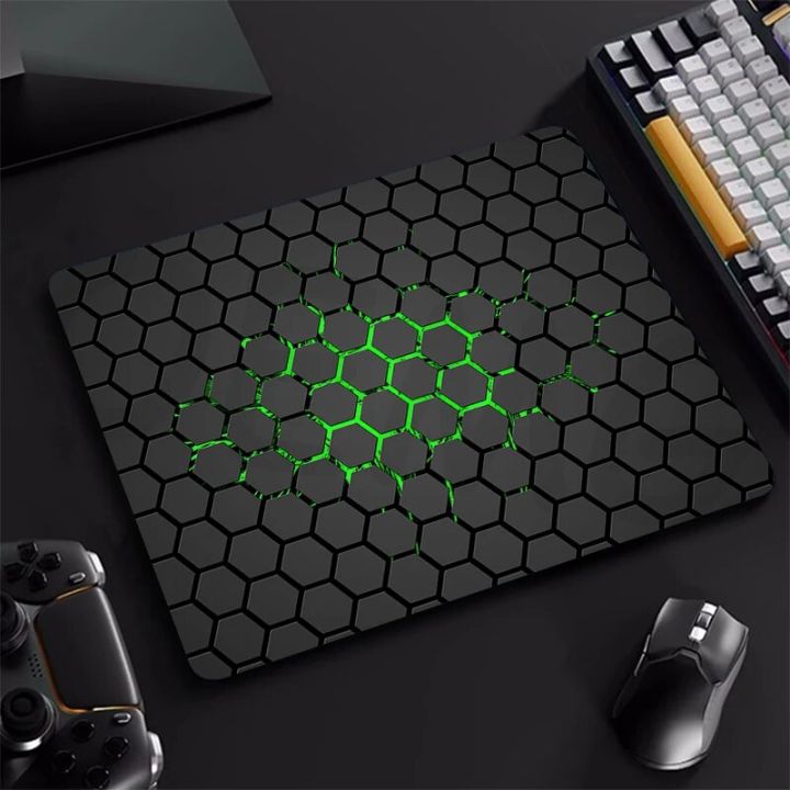 Geometric Mouse Computer Geometric Mouse Pad Small Hexagon Gamer Mousepads 20x25cm Mouse Mat ...