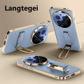 Langtegei Casing for Vivo X300 Pro X300Pro VivoX300 Pro 5G Holder Leather Phone Case skin-friendly Shockproof Bracket Stent Casing Back Cover.