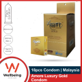 SMC Amore Luxury Gold Condom For Men | Full Box 6 Pack - 3x6=18pcs | Malaysia.