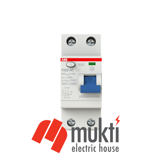 ABB%20RCCB%20DP%2063A%2030mA%20Single%20Phase%20Application%20Residual%20Current%20Circuit%20Breaker%202P%20F202AC-63/0.03%20-%20Image%202