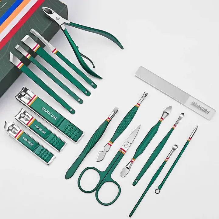 12-16pcs%20Nail%20Cutter%20Set%20Stainless%20Steel%20Nail%20Clippers%20Set%20With%20Folding%20Bag%20Manicure%20Scissors%20Makeup%20Beauty%20Tool%20-%20Image%205
