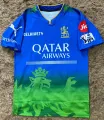 IPL Royal Challengers Bangalore Green Jersey 2024 With Virat 18 Name Number. 
