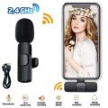 K9 Wireless Lavalier Microphone Upgraded Plug-Play Auto-Syncs Mic For Vlogs Interview Youtubers (NO APP or Bluetooth Needed).