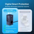 Baseus 35W Fast Charger 7 in 1 Power Strip Desktop Charging Station With 1200J Surge Protector Digital Display For iPhone Xiaomi. 