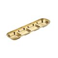 Stainless Steel Sauce Dish Spice Plates Gravy Boats Appetizer Serving Tray Rectangle Divided Oil Spice Dipping Tray Small Dish.
