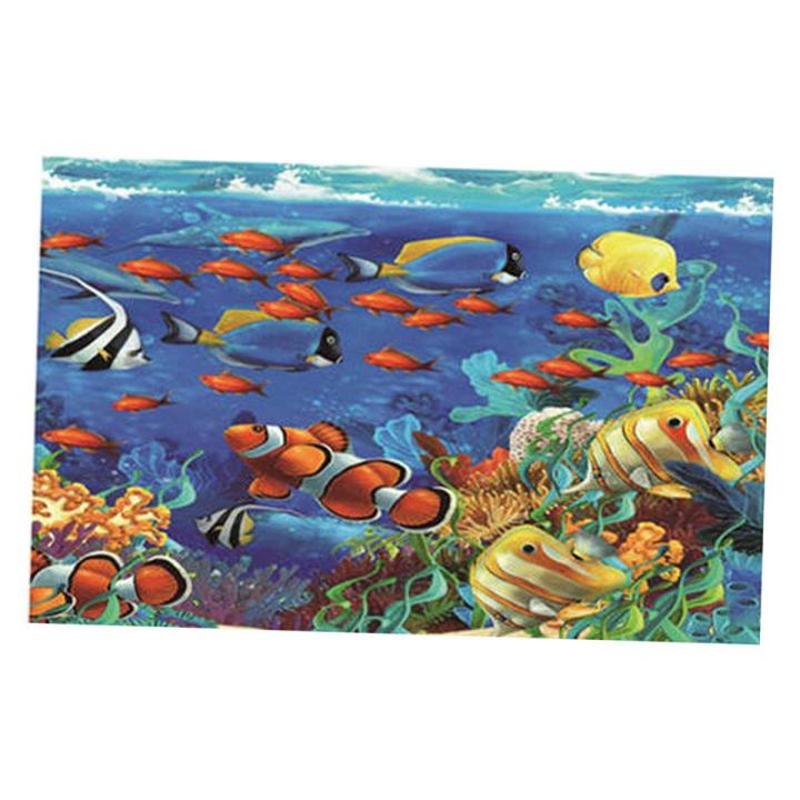 3D Effect Aquarium Landscape Sticker Poster Background Sticker