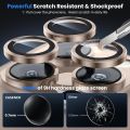 For Apple iPhone 16 Pro Max / iPhone 16 Pro 2024 3PCS Camera Lens Protector Rings Aluminium+Tempered Glass Scratch Resistant. 