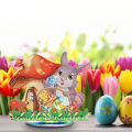 GC Handmade 5d Diamond  Painting High-definition Printing Desktop Ornament Easter Bunny Egg Holiday Decorations specification:BJP301. 