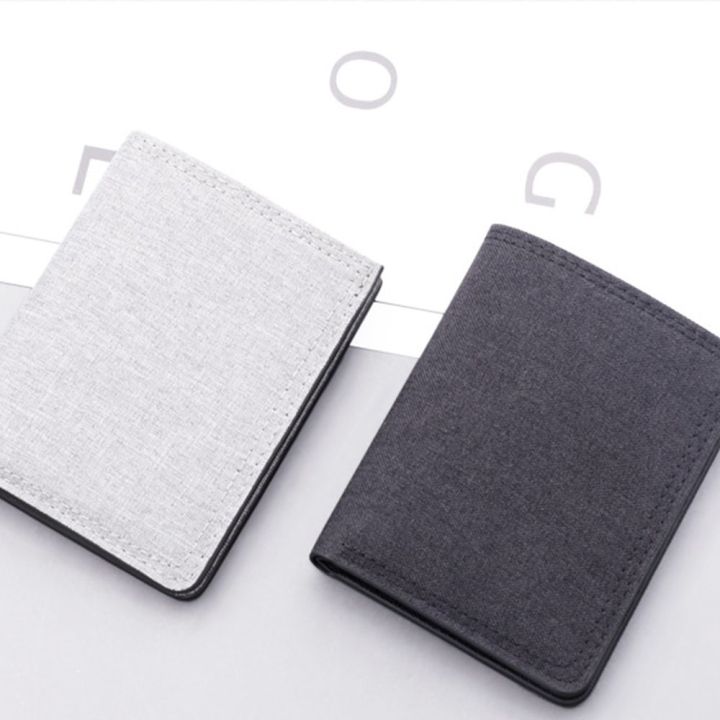 Unisex Travel Credit Card Foldable Wallet Coins Purse Bank card Men Short Wallet Canvas wallet Slim Billfold ID Card Holder