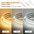 220V LED Strip Waterproof 2835 120Leds/m High Bright LED Strip Light with Switch White Warm White Natural White Ribbon Rope Tape. 