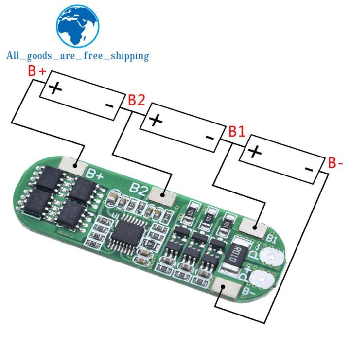 3S 10A 12V Lithium Battery Charger Protection Board Module for 3pcs ...