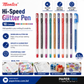 Montex Hi-Speed Glitter Gel Pen Set 10 Colors for Writing, Drawing & Creative Art. 
