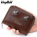 Kingdushi PU Lether Card Holder wallet with Double magnatic button.