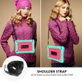 For Samsung Galaxy Tab A 10.1 T510/T515 Shockproof PC + Silicone Combination Case with Holder & Hand Strap & Shoulder Strap.