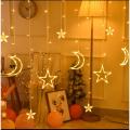 Moon Star LED Fairy Light for Curtains- 16 feet, 3 Moon, 3 Star, 6 Small Star. 
