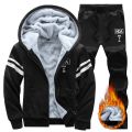 Men's Tracksuit Fashion Winter Mens Warm Fleece Track Suits 2 Pieces Hoodie+Pants Set Brand Thicken Clothing Plus Size 6XL.