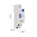 220V 7 Minutes Mechanical Timer 18mm Single Module Din Rail Staircase Timer Time Switch Instruments. 
