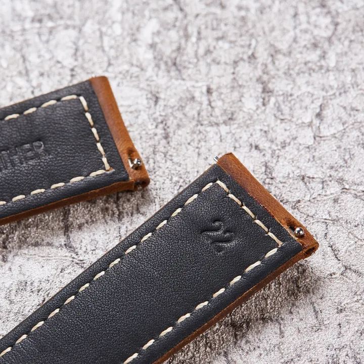 (New)Quick%20Release%20Watch%20Band%20Crazy%20Horse%20Leather%20Retro%20Watch%20Band%20For%20Samsung%20Huawei,Size:%2024mm%20(Black%20And%20Black%20Buckle)%20-%20Image%205