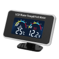 Car LCD Water Temperature Meter Dual Display Water Temperature Voltmeter for Cars.