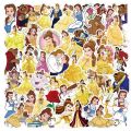 10/30/50PCS Beauty and The Beast Disney Princess Stickers DIY Skateboard Luggage Phone Bike Car Kids Toy Cute Cartoon Decal Gift. 