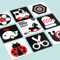 GC Baby Visual Stimulation Cards High Contrast Flash Card Newborn Brain Development Toys For Baby 0-36 Months.