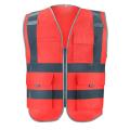 High Visibility Waistcoat Reflective Safety Vest Mens Construction Worker Night Runner Cyclist 9 Colors Company Logo Print.