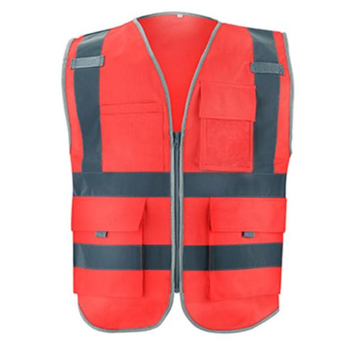 High Visibility Waistcoat Reflective Safety Vest Mens Construction Worker Night Runner Cyclist 9 Colors Company Logo Print