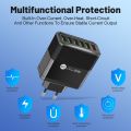 USB Charger 6 Ports 30W Fast Charging Phone Power Adapter Quick Charge 3.0 Wall Charger For iPhone 15 14 Samsung Oneplus Xiaomi.