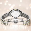 Women Analog Quartz Stainless Steel Luminous Date Two Tone Luxury Casual Wrist Watch.