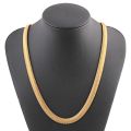 Simple Snake Bone Necklace Men's Plain Golden Color Necklace- Fashion Chain. 