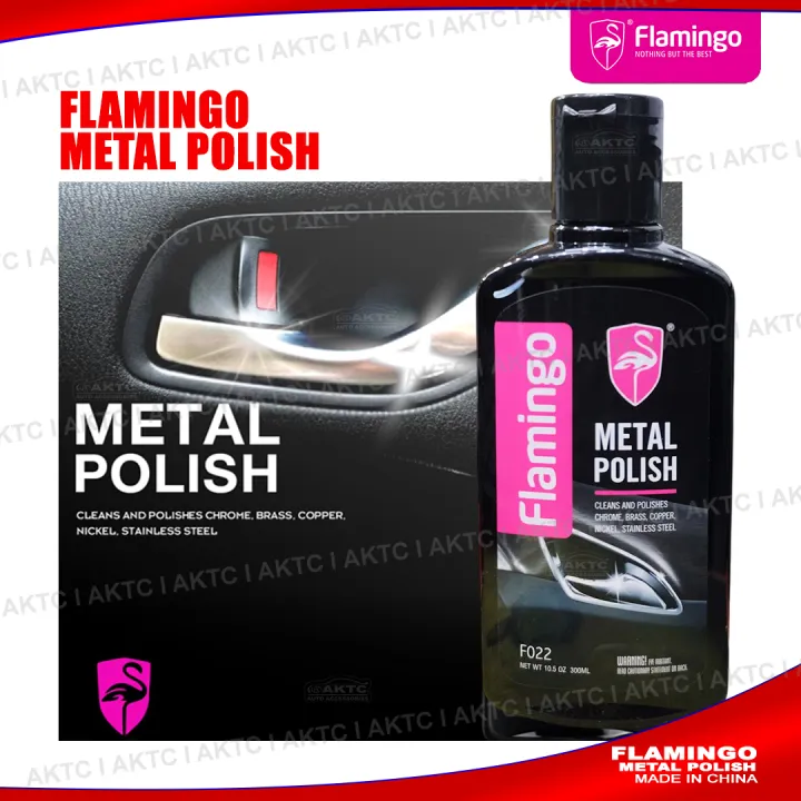 Flamingo Metal Polish | Premium Chrome & Metal Surface Cleaner | Rust Remover & Long-lasting Shine | Multi-Purpose Cleaner for Car, Bike & Household Metals-300ml