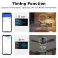 SMATRUL Tuya WiFi Smart Light 4 gang Switch Fan Speed Control Switch Neutral Wire Required Smart Ceiling Fan Control Glass Touch Screen With Power Monitor Support Alexa Google Home 100-240V.