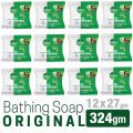 Dettol Mini Soap Original Pack of 12 (27gm x 12pcs) 324gm Bathing Bar, Soap with protection from 99.99% illness-causing germs. 