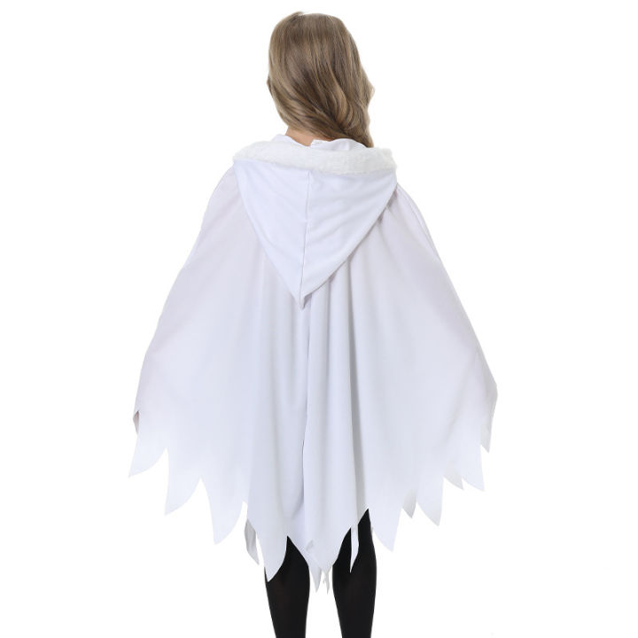 Halloween%20Kids%20Cosplay%20Costume%20White%20Black%20Luminous%20Ghost%20Luminous%20Face%20Cape%20Shawl%20Party%20Dress-Up%20Costume%20Boys%20Cape%20Girl%20Skirt%20-%20Image%204