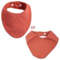 （New）OME Hot Baby imple Deign oft Pure Cotton Gauze Bib Burp Cloth aliva Towel Feeding Triangle Bandana Towel Apron. 
