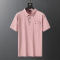 In summer, Xinjiang cotton men's loose trendy brand ins plus-size collar short-sleeved t-shirt fat basic Volkswagen black polo shirt. 