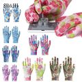 1Pair Garden Gloves Floral Gardening Gloves Women Non-Slip Working Gloves With Palm-Coated For Yard Cleaning Planting Working. 