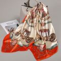 Scarf women's new 2024 versatile autumn and winter style, foreign fashion, thin spring and summer, small square scarf, silk scarf dual-purpose. 