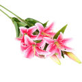 1Pcs Artificial Silk Flower Bouquet Lily Bouquet Creative Bouquet Sweetheart Lily Send Friends Fresh Living Room Decoration. 
