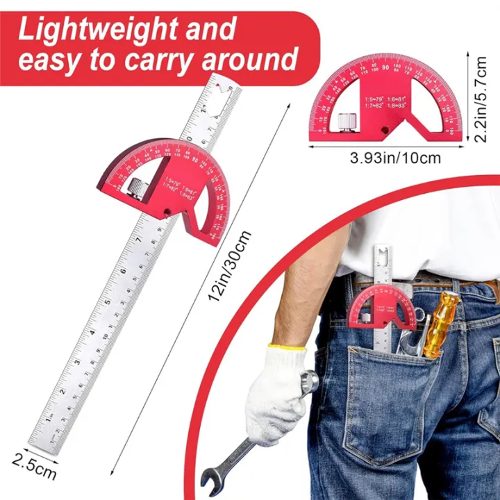 Protractor%20Angle%20Finder%20Red%20Protractor%20Angle%20Finder%20Aluminum%20Angle%20Ruler-Protractor%20for%20Woodworking,%20Angle%20Measuring%20Tool%20with%200-180%20Degrees%20-%20Image%208