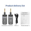 WS-1 2.4GHz Wireless Guitar System Rechargeable Audio Transmitter and Receiver - black.