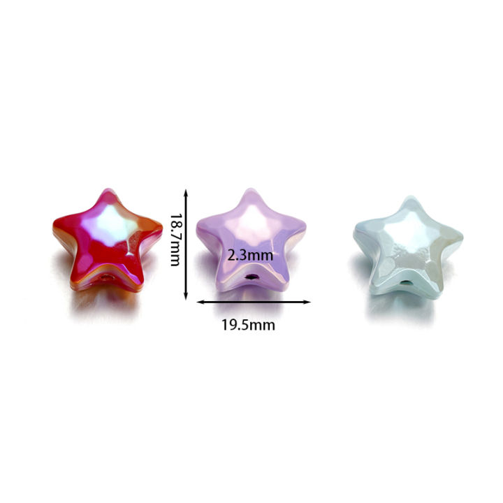 St.kunkka%204pcs/Set%2018.7x19.5mm%20Fantasy%20Color%20Star%20Shaped%20Bead%20Acrylic%20Loose%20Spacer%20Beads%20For%20DIY%20Jewelry%20Making%20-%20Image%202