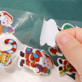 1/5/10Pcs Festival Gift 3D Bubble Sticker Cartoon Santa Claus Bell Puffy Stickers New Year Sticky Decor For Kid.