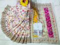 New Designer Screen Print Half Silk Saree And Dhupiyan Cotton Panjabi For Combo Couple set. 