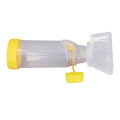 Handheld Inhaler Spacer, Sensitive Inhalation Spacer Professional Portable with Facial Cover for Travel. 